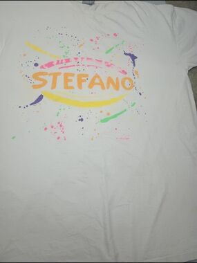 Stefano White Short Sleeve Graphic Single Stitch T Shirt Turtle Bay XXXXL